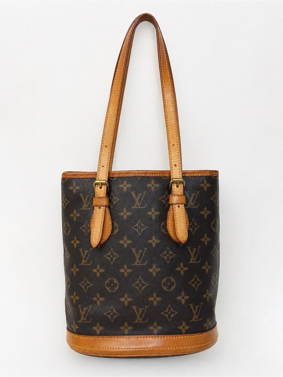 Louis Vuitton Handbags - Louis Vuitton Monogram Petit Bucket PM Shoulder Bag + Pouch